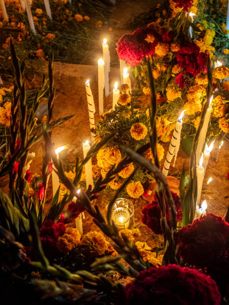 istock Cemetery, candles, marigolds 1471282286