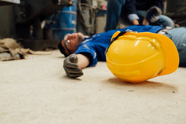 istock Engineer worker with accident at factory 1471290774