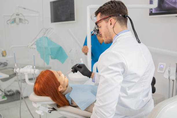 istock Woman at the dentist 1471302959