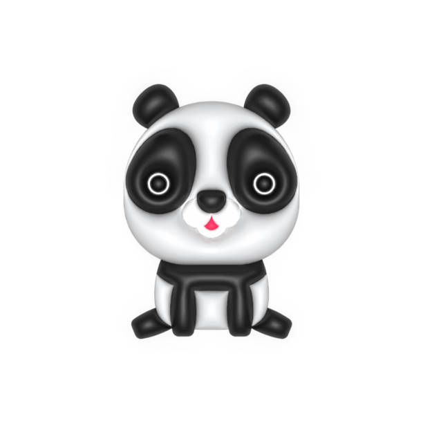 istock 3d cute cartoon panda isolated on white background 1471316594