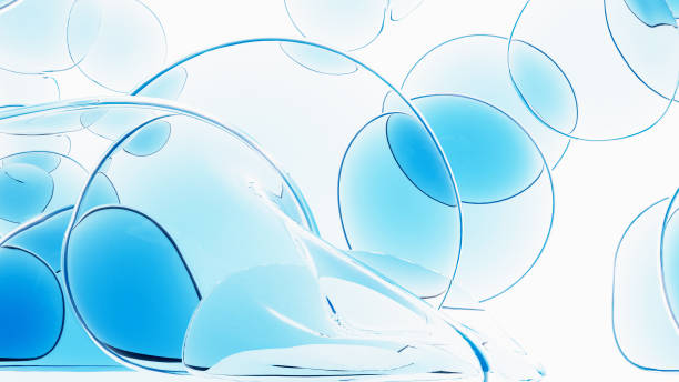 istock 3d rendering transparent cells, gravity-defying blue gel ball, clean microscopic image 1471316616