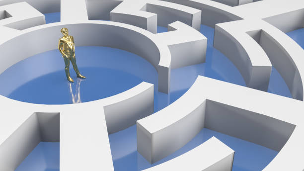 istock The man in maze for business concept 3d rendering 1471316902
