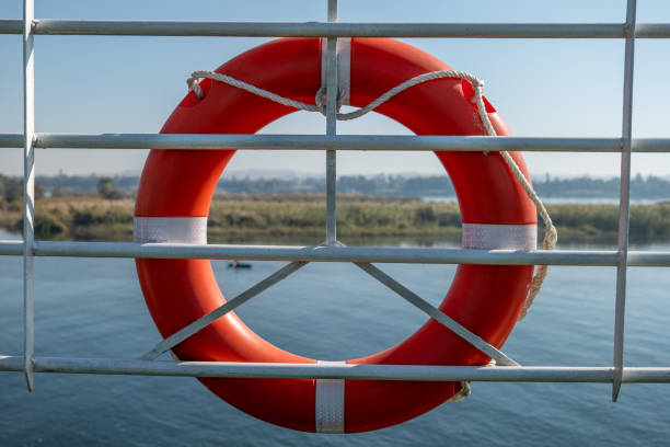 istock Life Preserver on a Cruise boat 1471319077