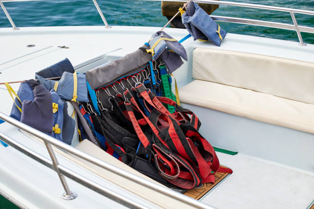 Parasail Harnesses on a Boat preservers