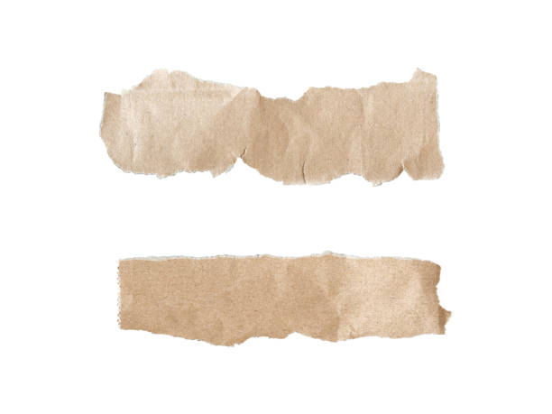 istock Brown Cardboard paper piece isolated on white background. 1471337245