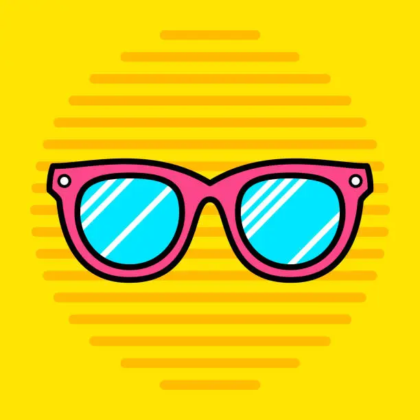 Vector illustration of Sunglasses Icon Line Art