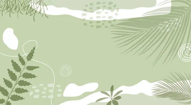 Vector illustration of Abstract background with hand draw art nature design