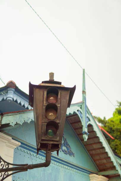 Old-traditional traffic lamp taken in Keraton Surakarta Hadiningrat