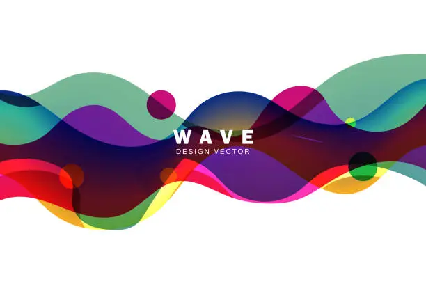 Vector illustration of Abstract colorful vector background, color flow liquid wave for design