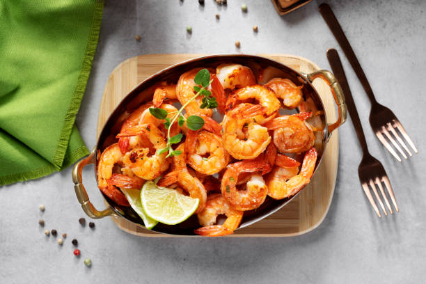 istock Grilled fresh Spicy Prawns 1471351208