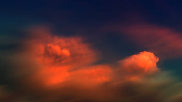 istock Crimson dramatic sky before rain, motion blur panorama. Disturbing apocalyptic mood 1471354145