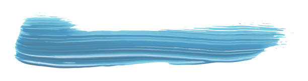 istock Shiny light blue brush isolated on white background. 1471356810