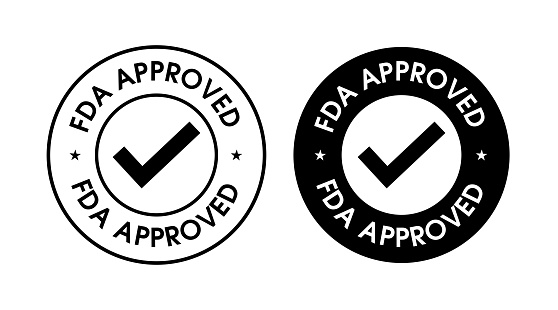 FDA approved vector icon set, black n color