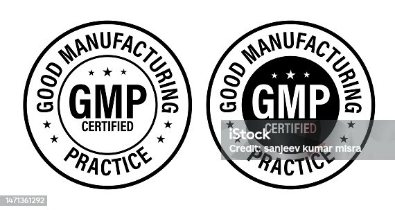 istock GMP certified, good manufacturing practice vector icon 1471361292