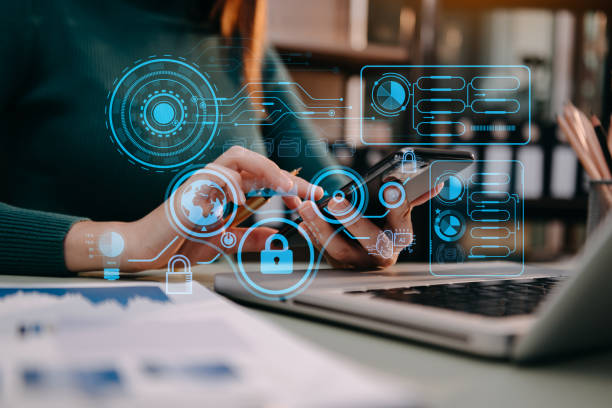 istock Cyber security and data protection information privacy internet technology concept.Business working on computer show padlock protecting business and financial data technology concept. 1471363436