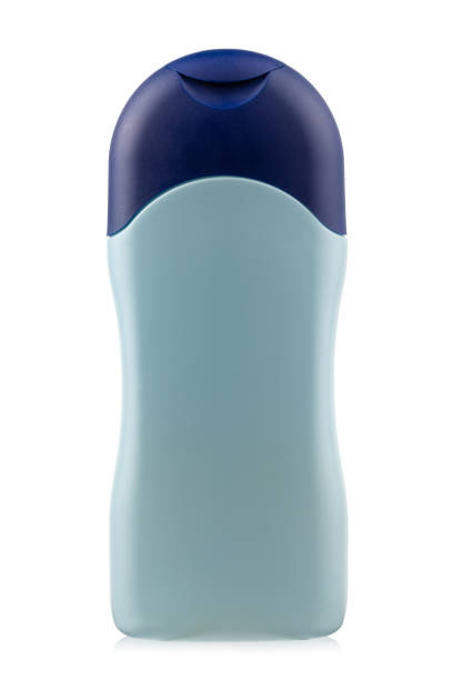 istock Plastic blue shampoo bottle. Isolated on a white background. Without inscription. 1471363615