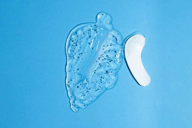 istock cosmetics texture lotion, Moisturizing hyaluronic gel with a spatula 1471364087