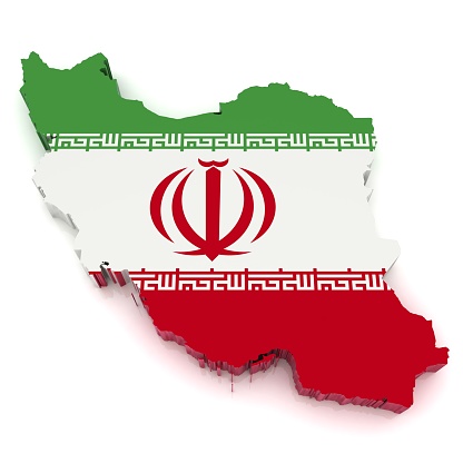 Iran flag map