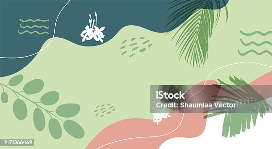 istock Abstract background with hand draw art nature design 1471366469