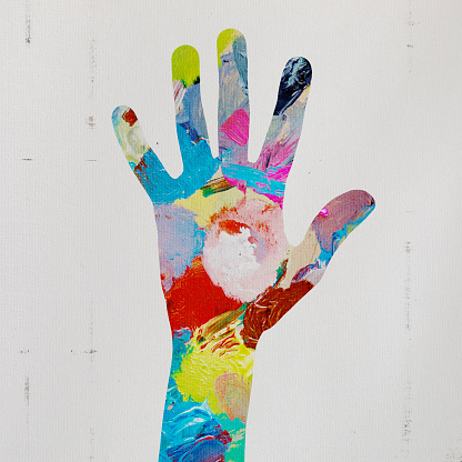 Colorful hand.