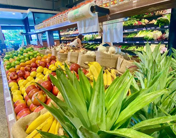 Fruit & Vegetable Grocer Market stock photo