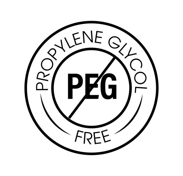 ilustrações de stock, clip art, desenhos animados e ícones de propylene glycol free vector symbol, black in color - propylene