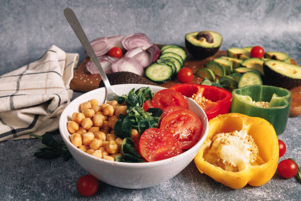 istock Nutrient-packed plant-based meal. Hearty and satisfying veggie bowl 1471378624
