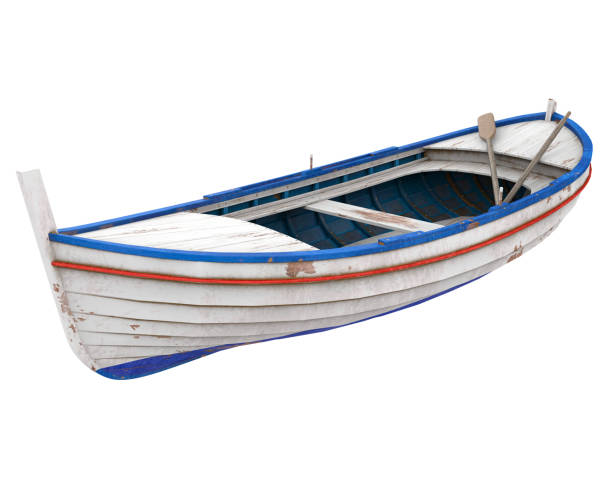 istock Wooden Boat Isolated 1471385548