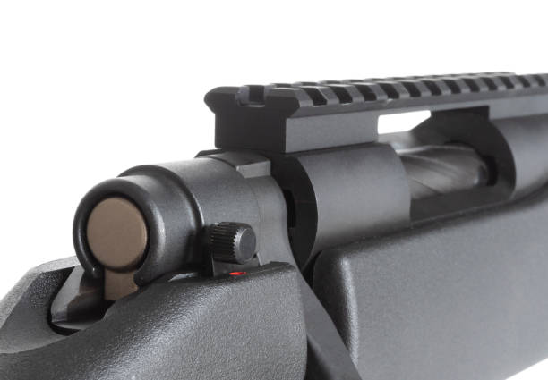 istock Safety in the safe position on a bolt action rifle 1471387335