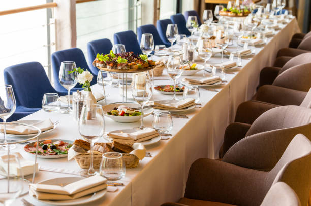 istock served table in a restaurant for receiving guests 1471391968