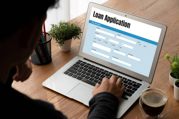 istock Online loan application form for modish digital information collection 1471395482