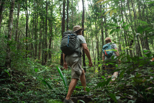 istock Senior couple exploring the tropics 1471395973