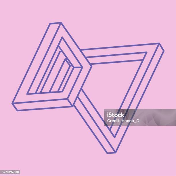 Forbidden Shape In Geometry Impossible Shape Logo Sacred Geometry Figure Optical Illusion Abstract ...