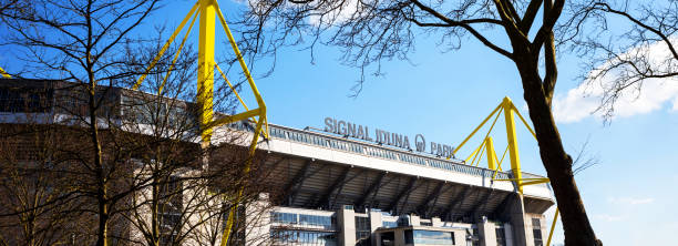 dortmund, north rhine westphalia, germany - 28 02 2023: the dortmund signal iduna stadion panorama
