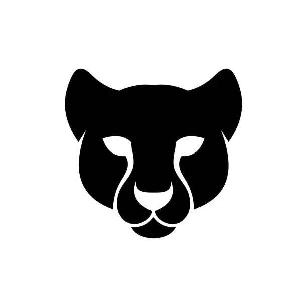 Vector illustration of cheetah head logo