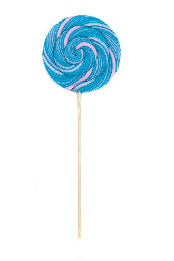 Swirl Lollipop isolated on white background.