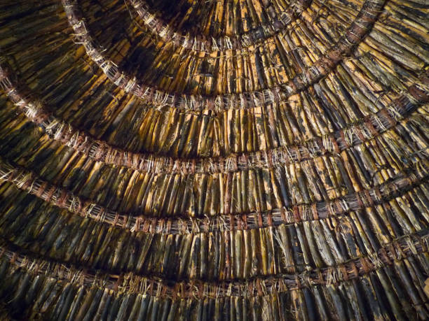istock Interior of an African hut thatched roof 1471408523