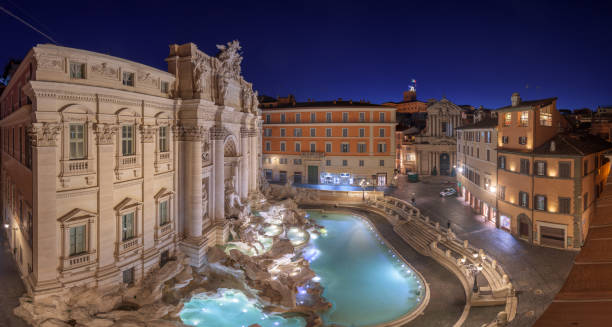 istock Rome, Italy Overlooking Trevi Fountain at Twilight 1471408542