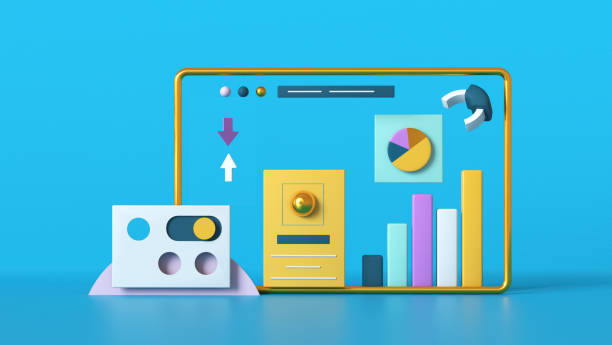 istock Financial markets, investments, data analysis, marketing, web development and e-marketing. 3D rendering 1471410731