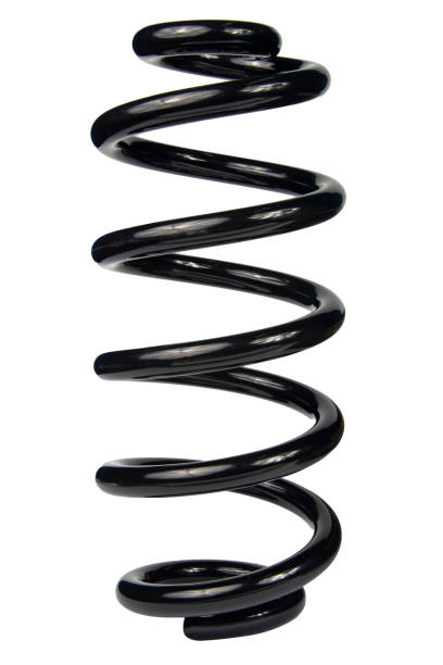 istock Car spare part. Large metal spring on white background. cushioning spring over white background, auto spare parts. automotive suspension springs on a white background 1471414453