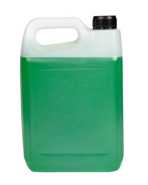 istock Bottle green can antifreeze liquid container isolated on the white background 1471416237