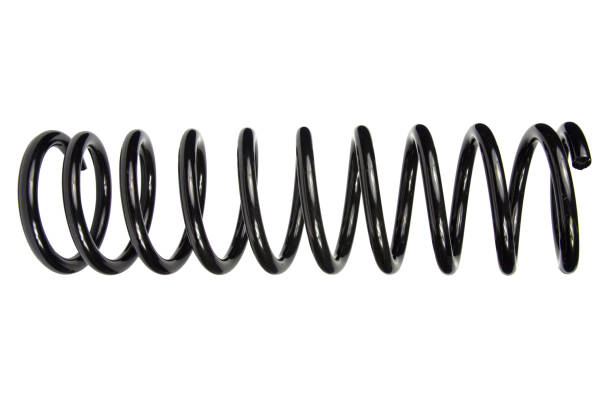 istock Car spare part. Large metal spring on white background. cushioning spring over white background, auto spare parts. automotive suspension springs on a white background 1471416390