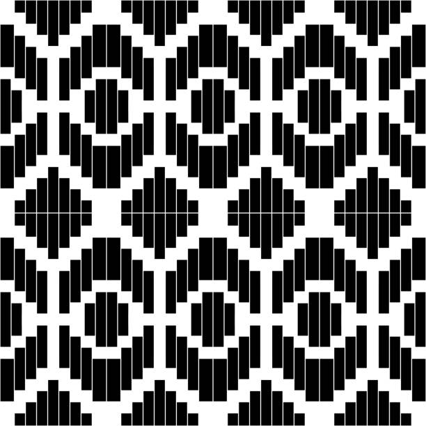 black and white classic abstract texture geometric line textile wallpaper background