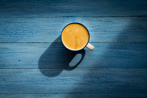 Coffee on Wood Table