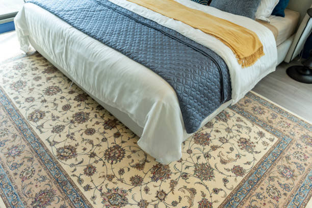 istock Traditional Arabic woven rug in beautiful bedroom. 1471421992