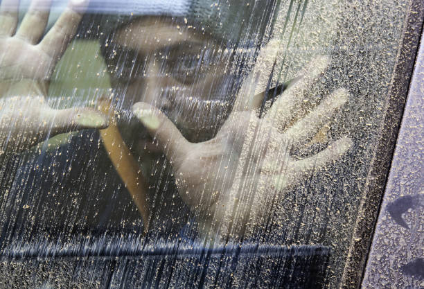 istock Kidnapped man in a car 1471422877