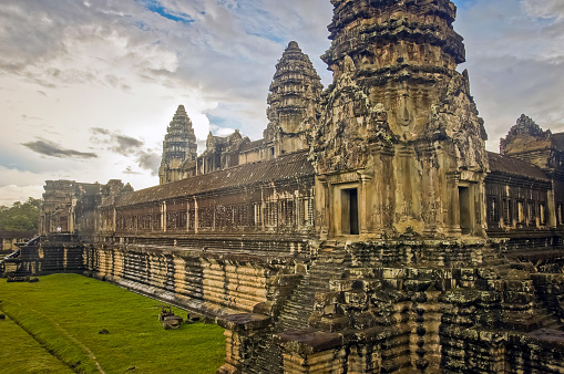 The ancient Khmer temple complex of Angkor Wat in Cambodia