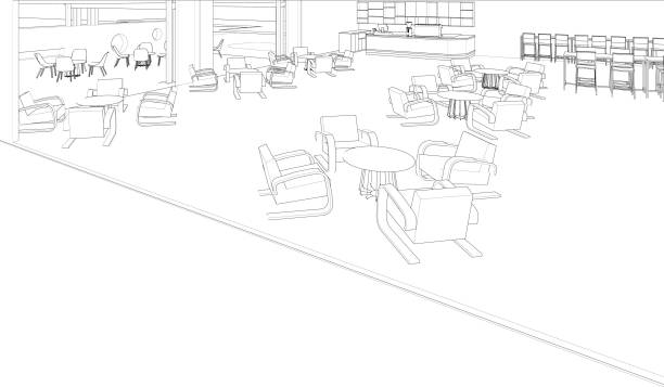 istock 3D illustration of coffee shop 1471428728