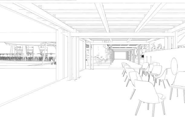 istock 3D illustration of coffee shop 1471428811