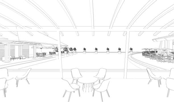 istock 3D illustration of coffee shop 1471428824